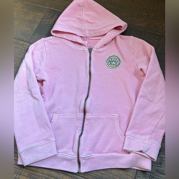 Carters pink good vibes only zip hoodie girls size 6x - Picture 1 of 3